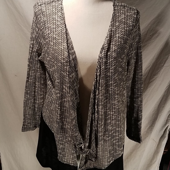 BCX open color block cardigan L like new - Picture 5 of 8